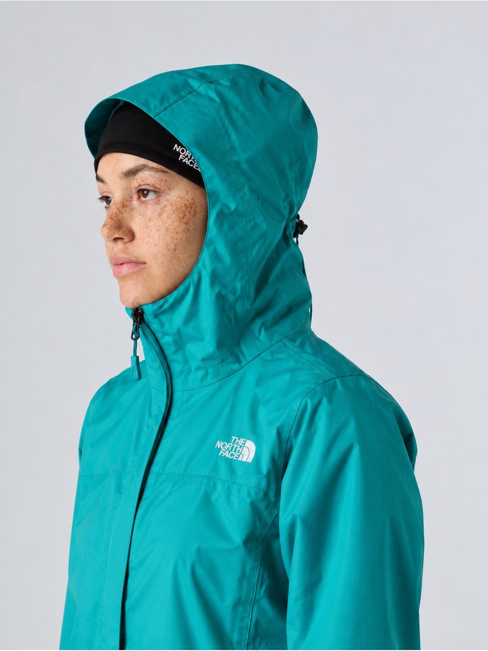 THE NORTH FACE Women’s Lightweight Hooded Windbreaker Jacket • Teal • L - Picture 3 of 13